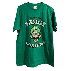 TULTEX GREEN SHIRT WITH SUPER MARIO SIZE LARGE